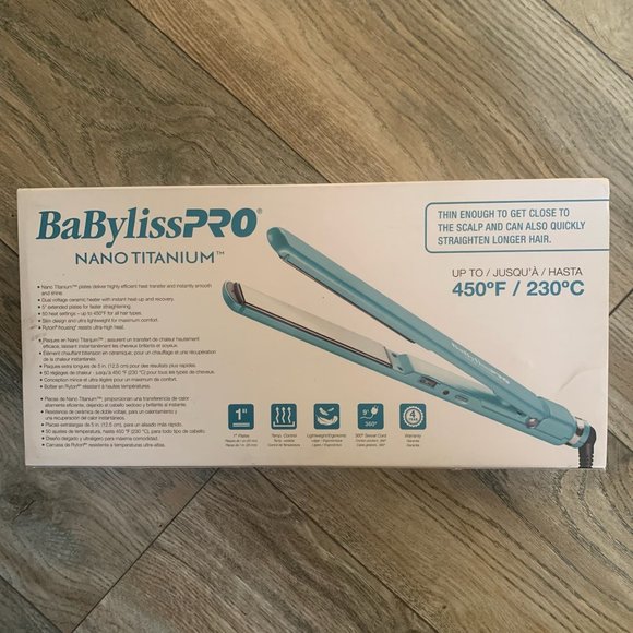 NEW BABYLISSPRO NANO TITANIUM 1" ULTRA THIN FLAT IRON - Picture 2 of 11
